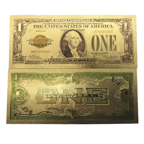 Endless Games Premium Replica 1 Dollar Paper Money Bill 24k Gold Plated Fake Currency Banknote Art Commemorative EN3289628 - main